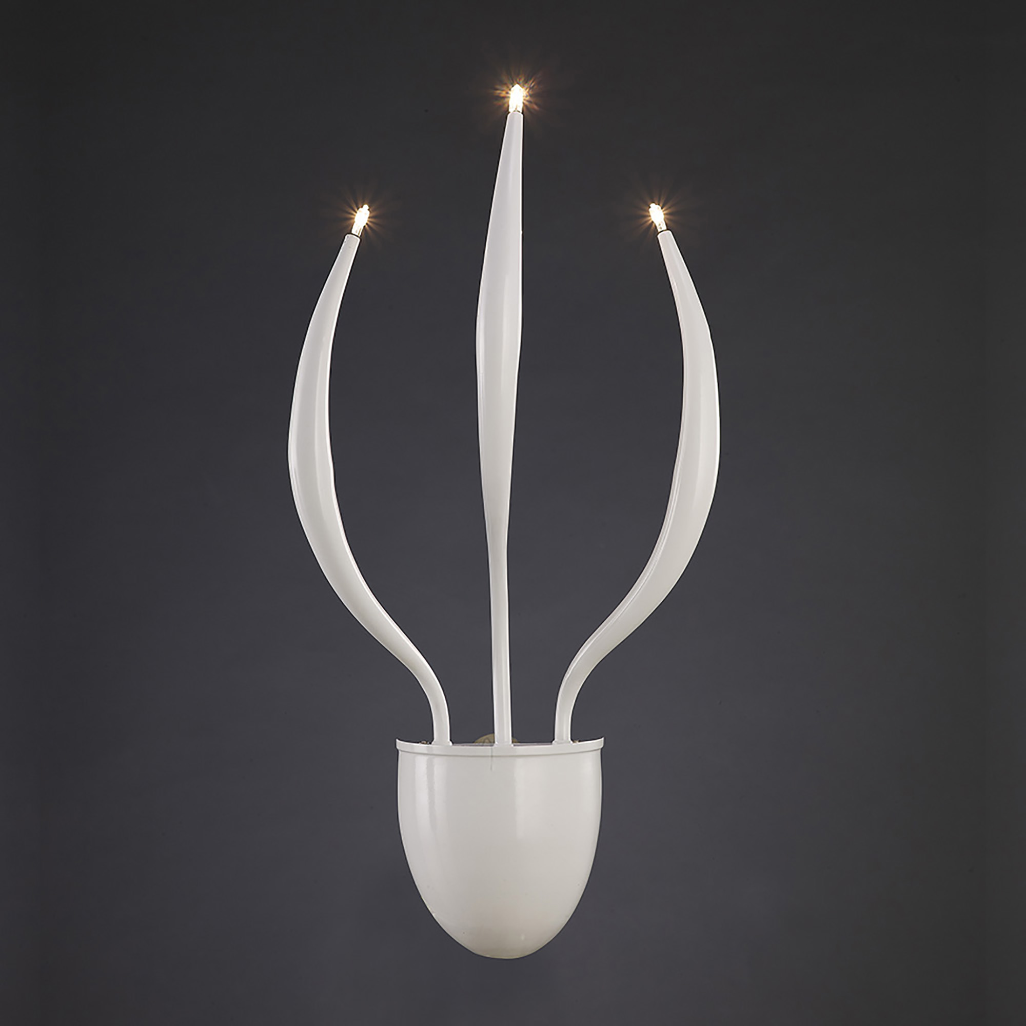 Llamas Gloss White Wall Lights Diyas Armed Wall Lights